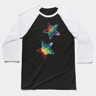 Rainbow glittery stars Baseball T-Shirt